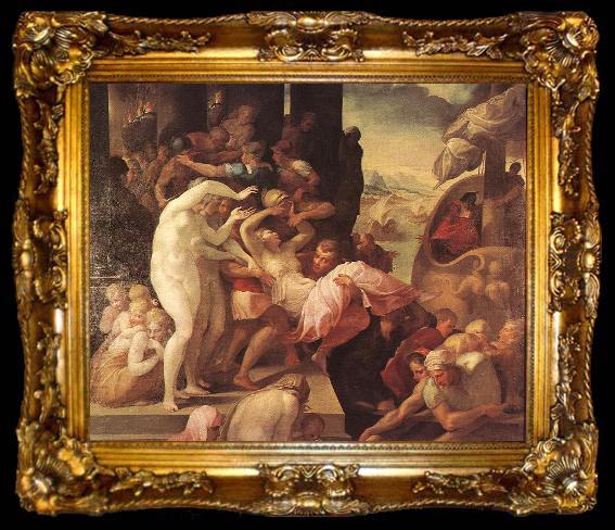 framed  Francesco Primaticcio The Rape of Helene, ta009-2